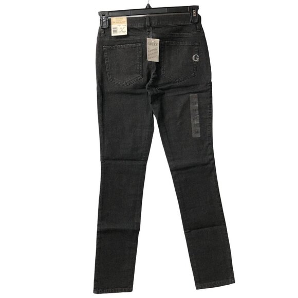 GUESS SARAH FIT LOW WAIST SKINNY BLACK JEANS‎ 24 NEW WITH TAG - Picture 8 of 9